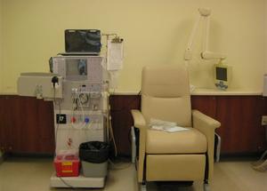 A dialysis station at Duneland Dialysis in Chesterton